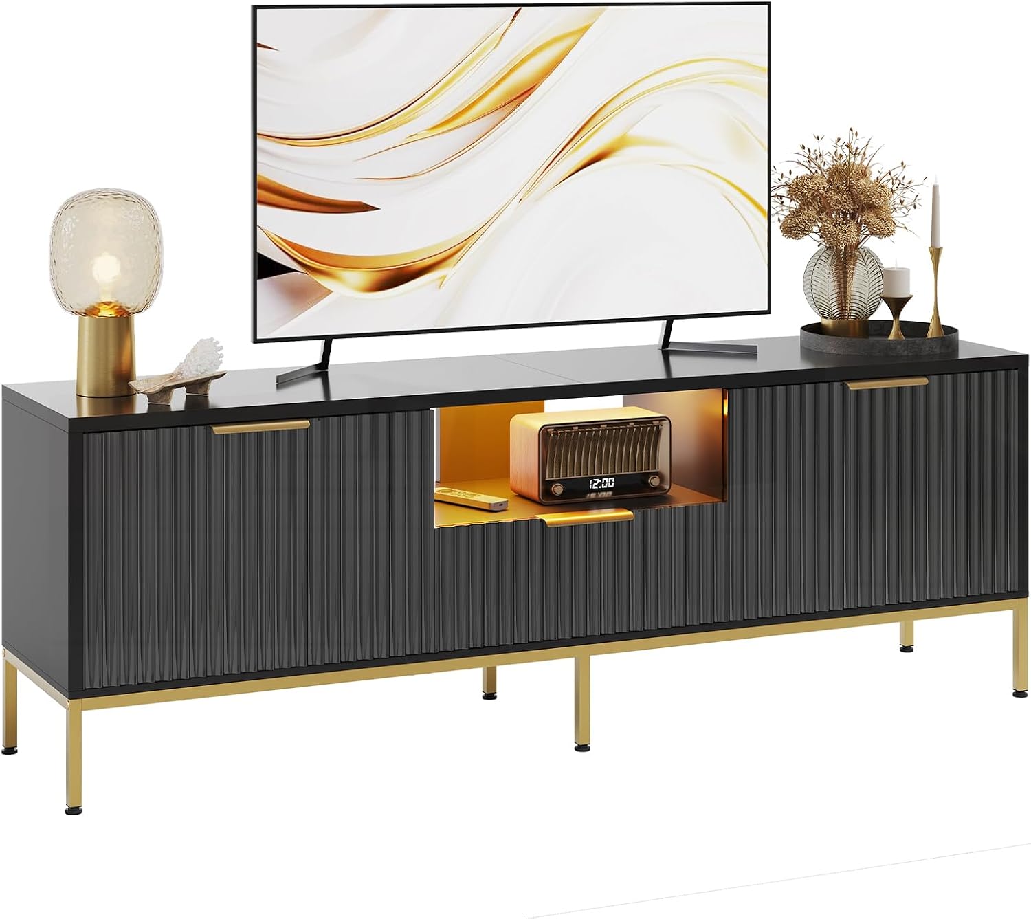 Bestier テレビ台 テレビボード 32/40/43/50/55/65型対応のtv台 テレビラック 収納棚付きローボード 引き出し付き