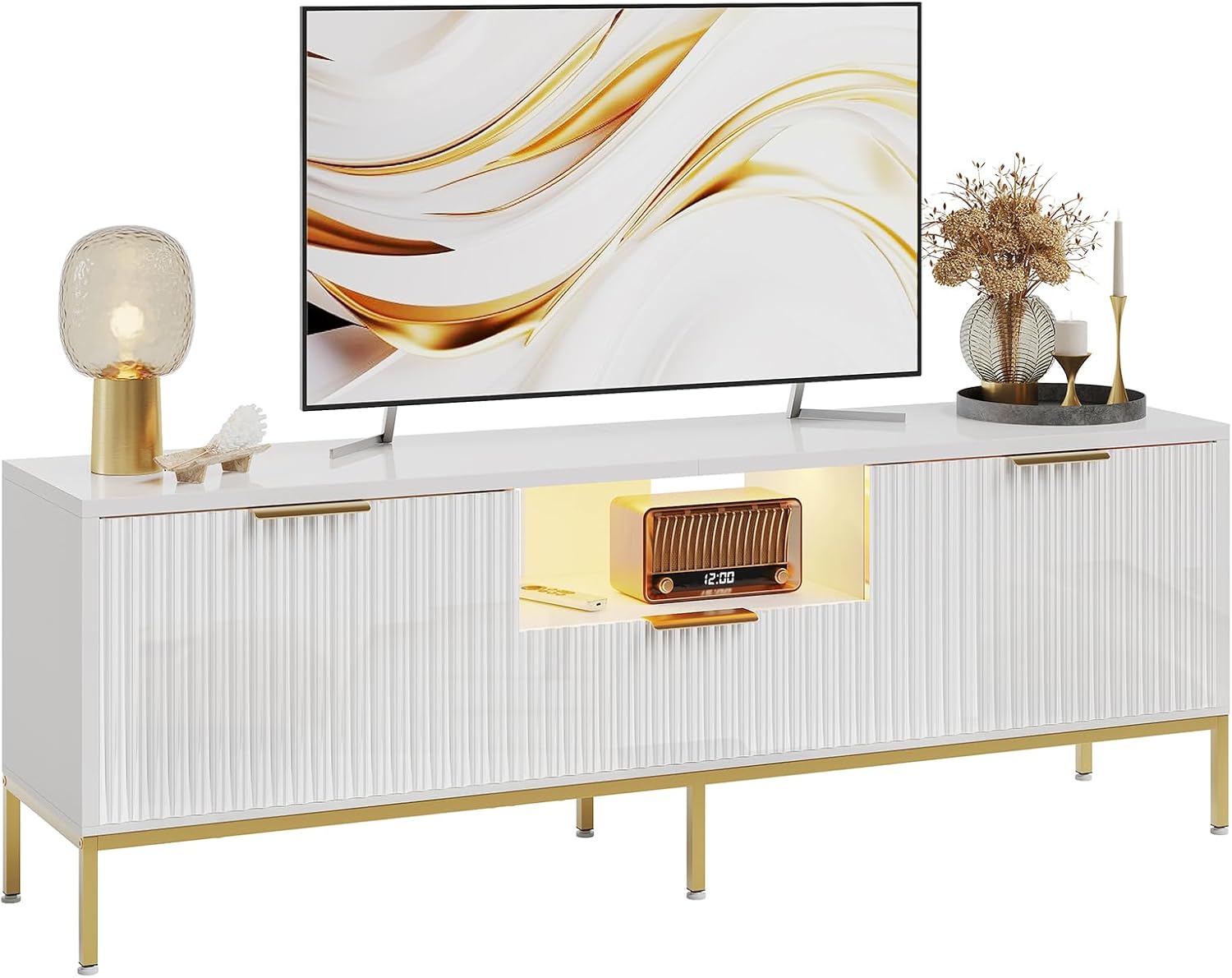 Bestier テレビ台 テレビボード 32/40/43/50/55/65型対応のtv台 テレビラック 収納棚付きローボード 引き出し付き