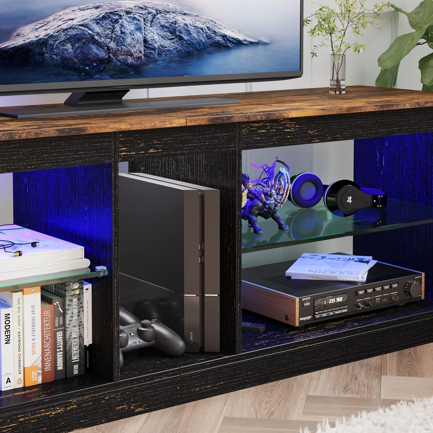 Bestier テレビ台 テレビボード  tv台 32~55型対応 収納棚付き ローボード ロータイプ  壁面テレビ台 テレビラック モダン