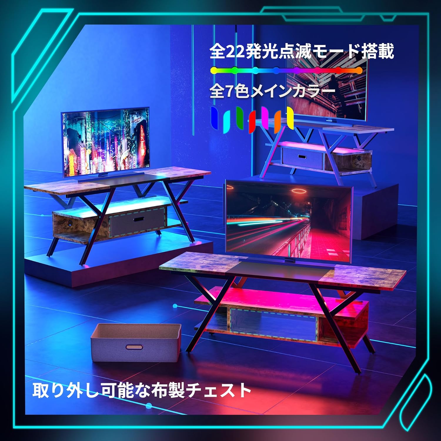 Bestier テレビ台 ２口コンセント付きテレビボード スタンド 32~65型対応 カーボン調 ローボード 耐荷重103kg ロータイプ