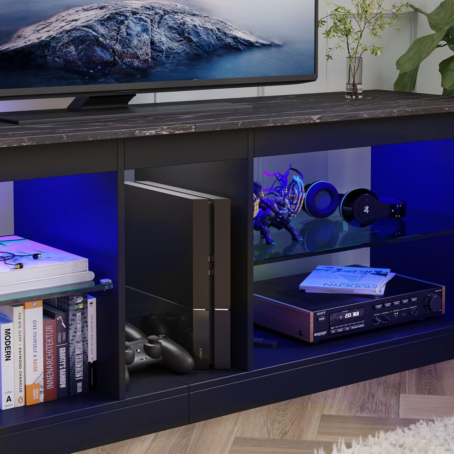 Bestier テレビ台 テレビボード  tv台 32~55型対応 収納棚付き ローボード ロータイプ  壁面テレビ台 テレビラック モダン